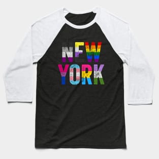 New York LGBT Equality Flags Pride Month, Lesbian Gay Pride, NYC pride Baseball T-Shirt